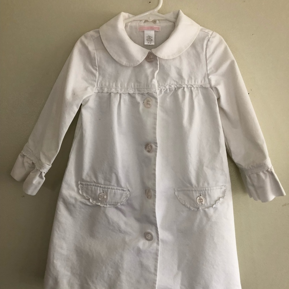 Janie and jack white spring coat 2T/3T